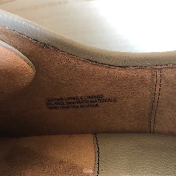 BORN vintage blue grey leather corduroy lace up shoes - Picture 10 of 12